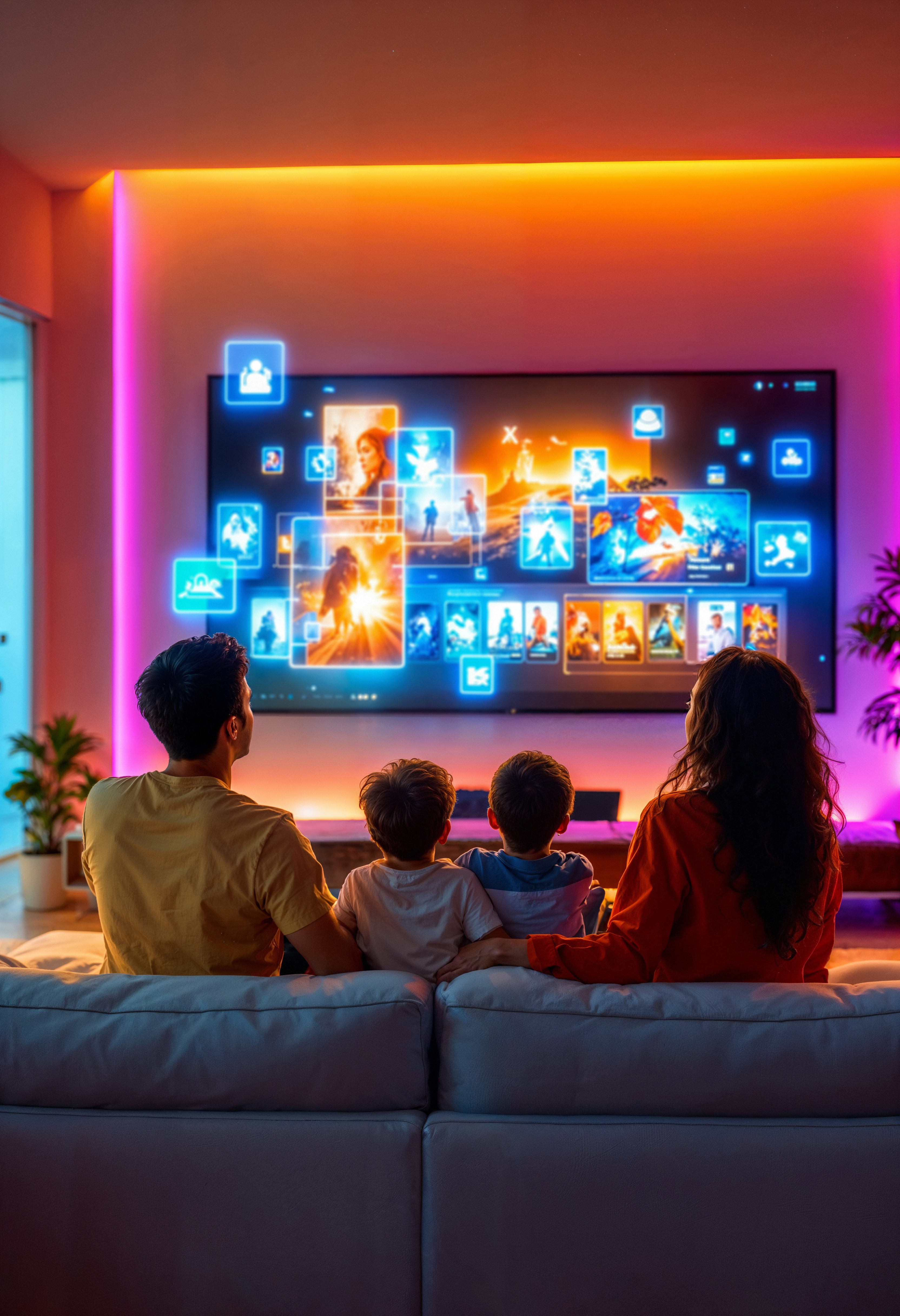 Elite Player running on a modern smart TV in a premium home setup