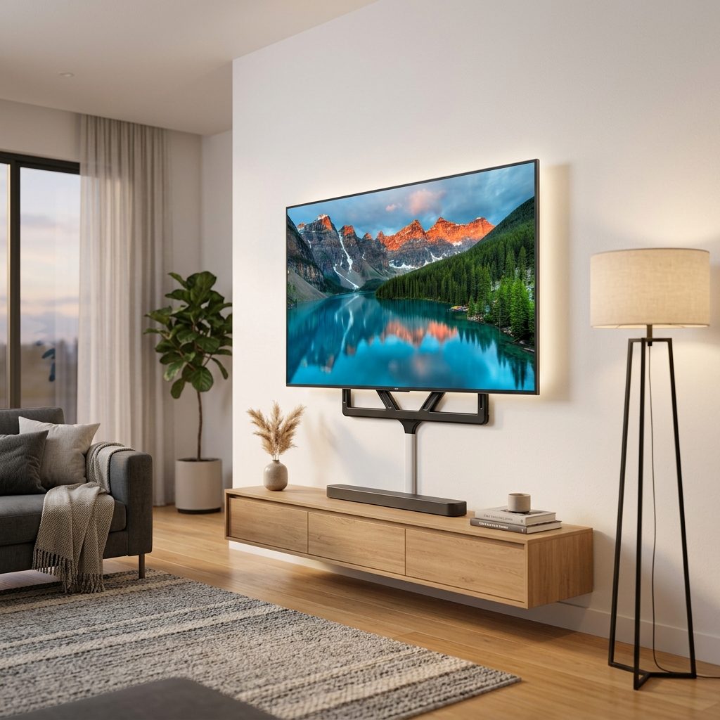 TV Wall Mount Panel in a modern living room
